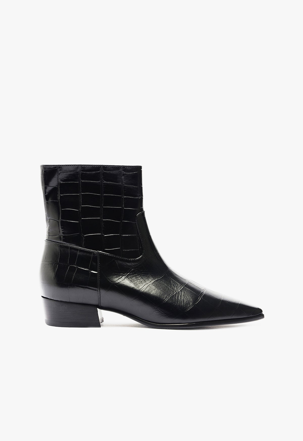 Helena Bootie Fall 24 5 Black Leather - Schutz Shoes