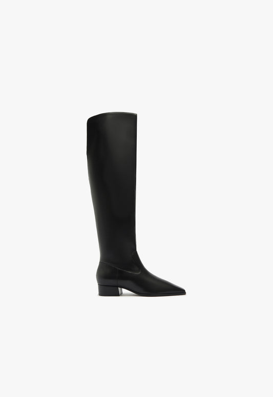 Helena Over the Knee Boot Boots Fall 24 5 Black Leather - Schutz Shoes