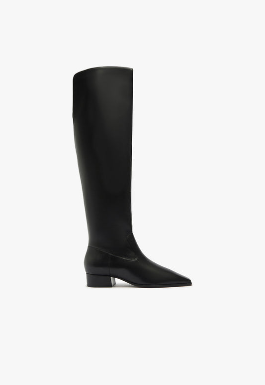 Helena Over the Knee Boot Boots Fall 24 5 Black Leather - Schutz Shoes