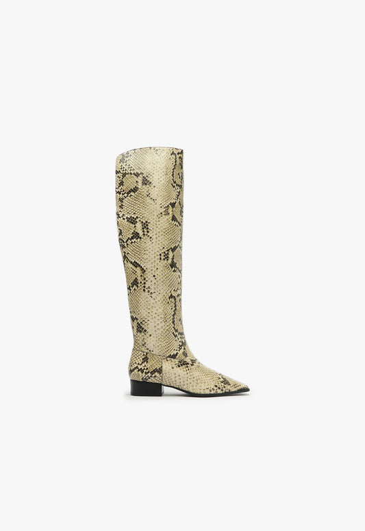 Helena Over the Knee Boot Boots Fall 24 5 Animal Print Leather - Schutz Shoes