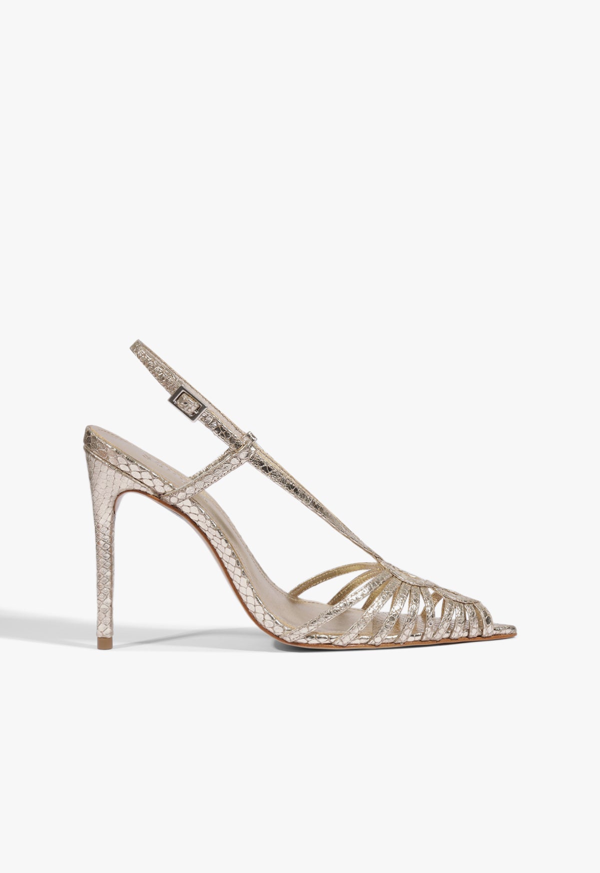 Seraphine Leather Pump 5 Platinum Metallic - Schutz Shoes