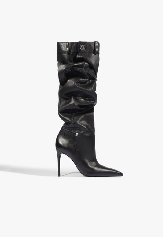 Mikki OTK Five Pocket Leather Boot 5 Black Leather - Schutz Shoes