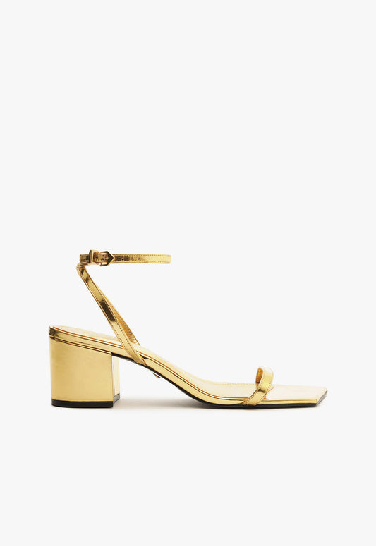 Kendall Sandal Sandals Fall 24 5 Gold Synthetic - Schutz Shoes