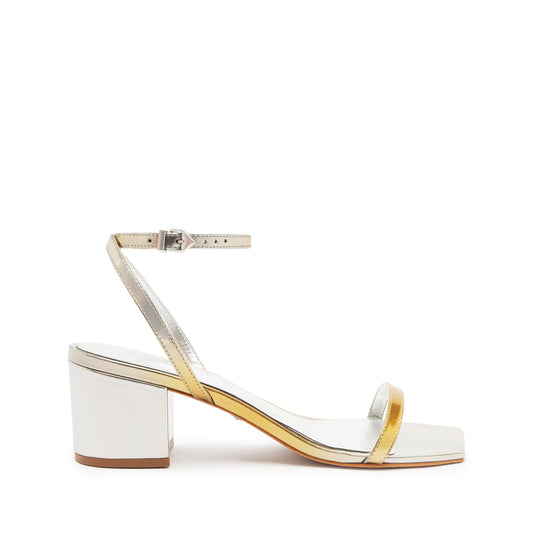 Kendall Specchio Leather Sandal High Summer 24 5 Silver Specchio Leather - Schutz Shoes