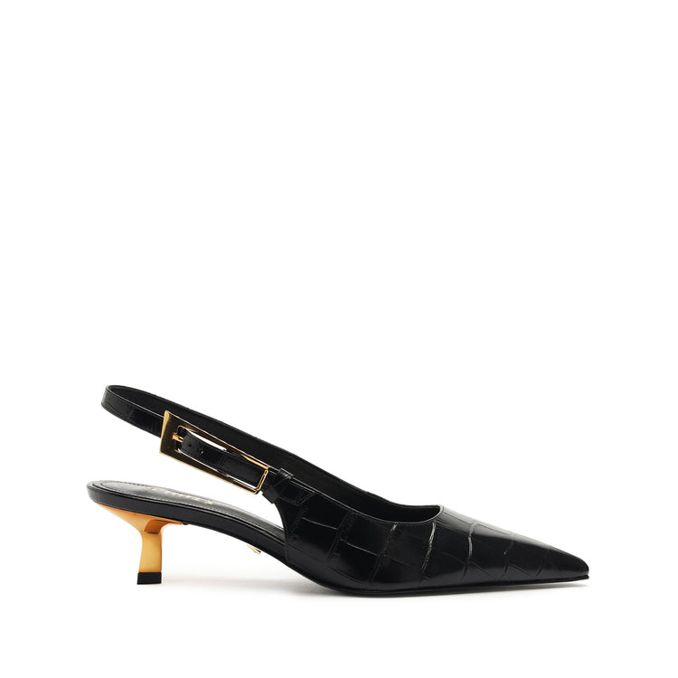 Ciara Mid Pump Pumps Fall 24 5 Black Leather - Schutz Shoes