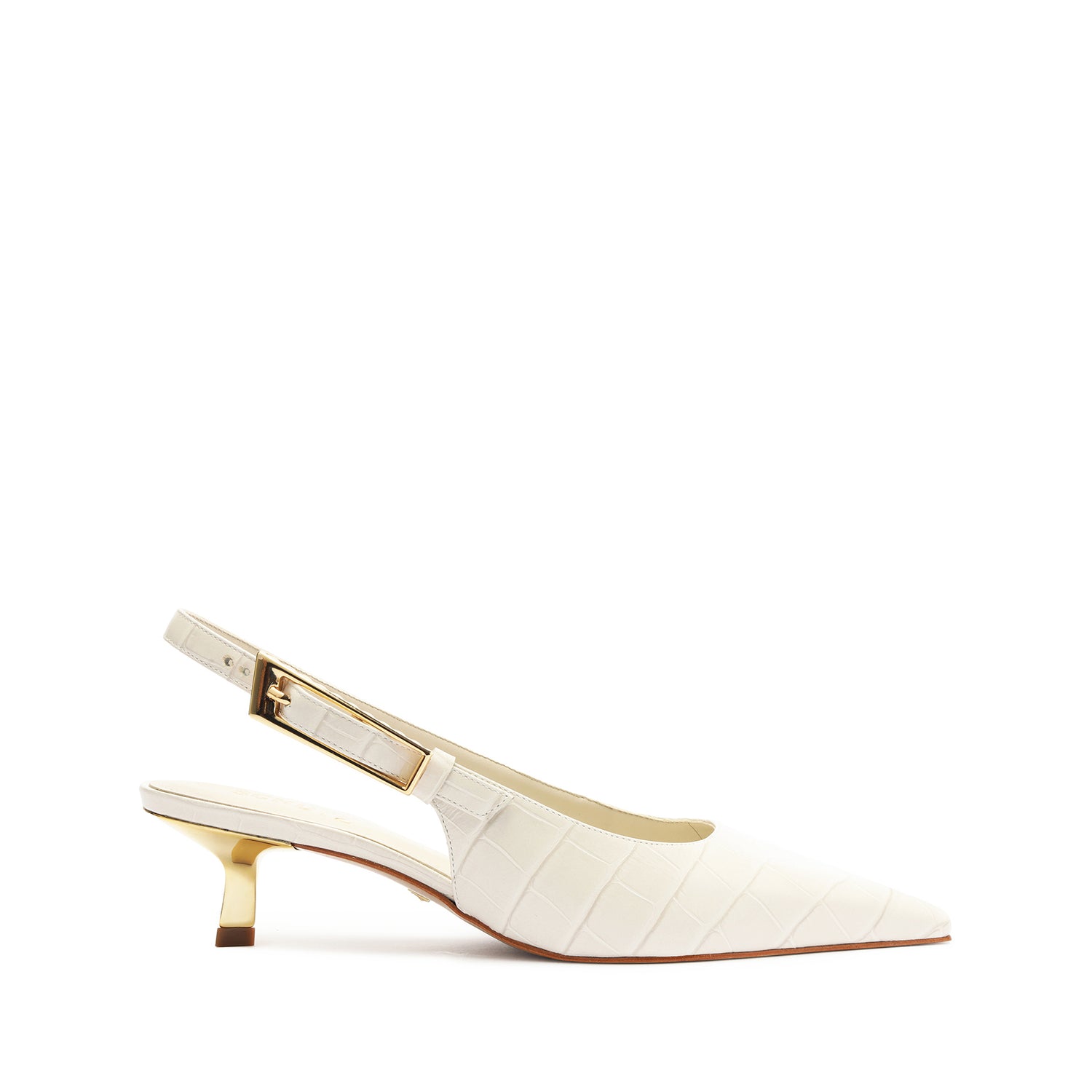 Ciara Mid Pump Pumps Fall 24 5 Pearl Leather - Schutz Shoes