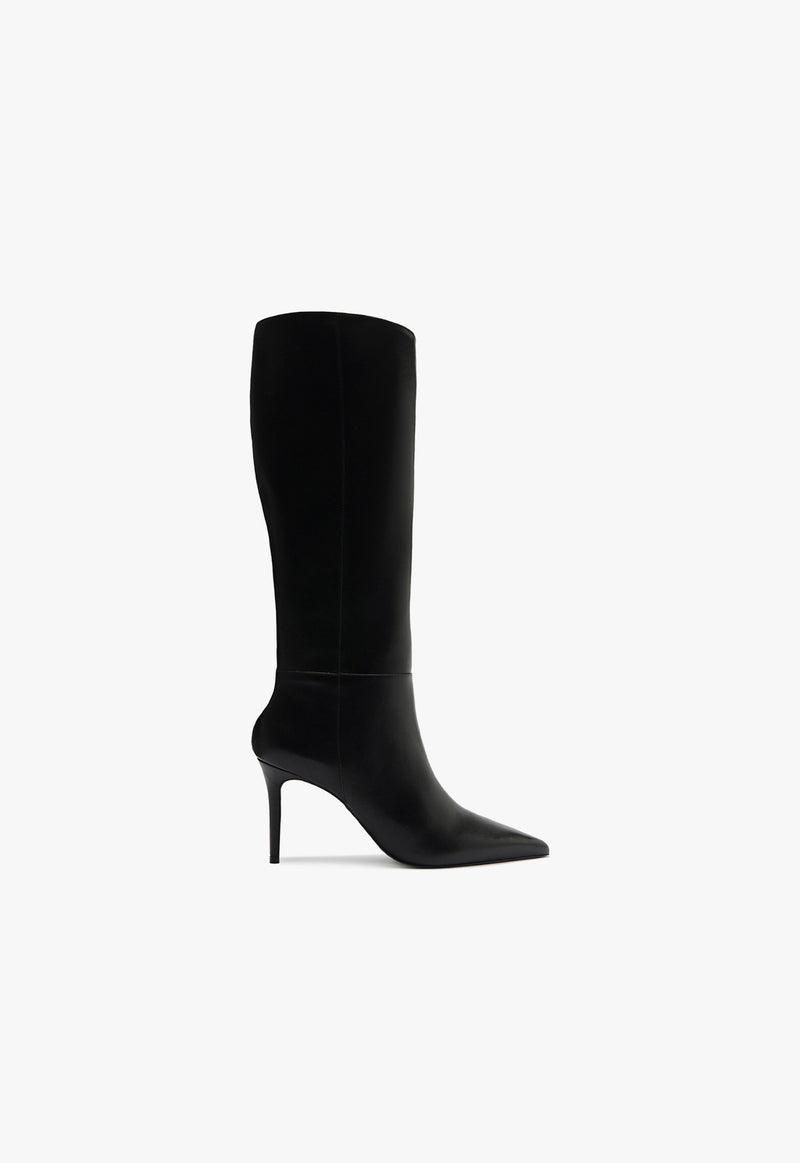 Mikki Up Boot Boots Fall 24 5 Black Leather - Schutz Shoes