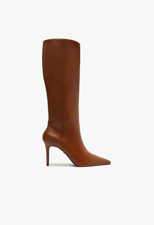 Mikki Up Boot FALL 24 5 Brown Leather - Schutz Shoes