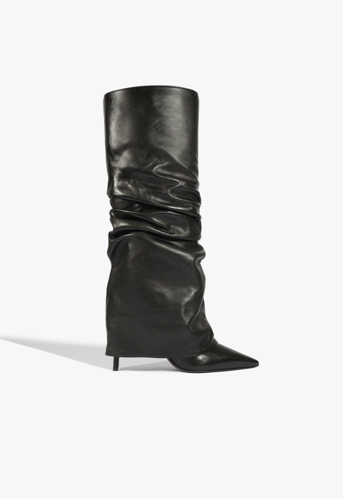 Mikki Up Cloak Leather Boot FALL 25 5 Black Leather - Schutz Shoes