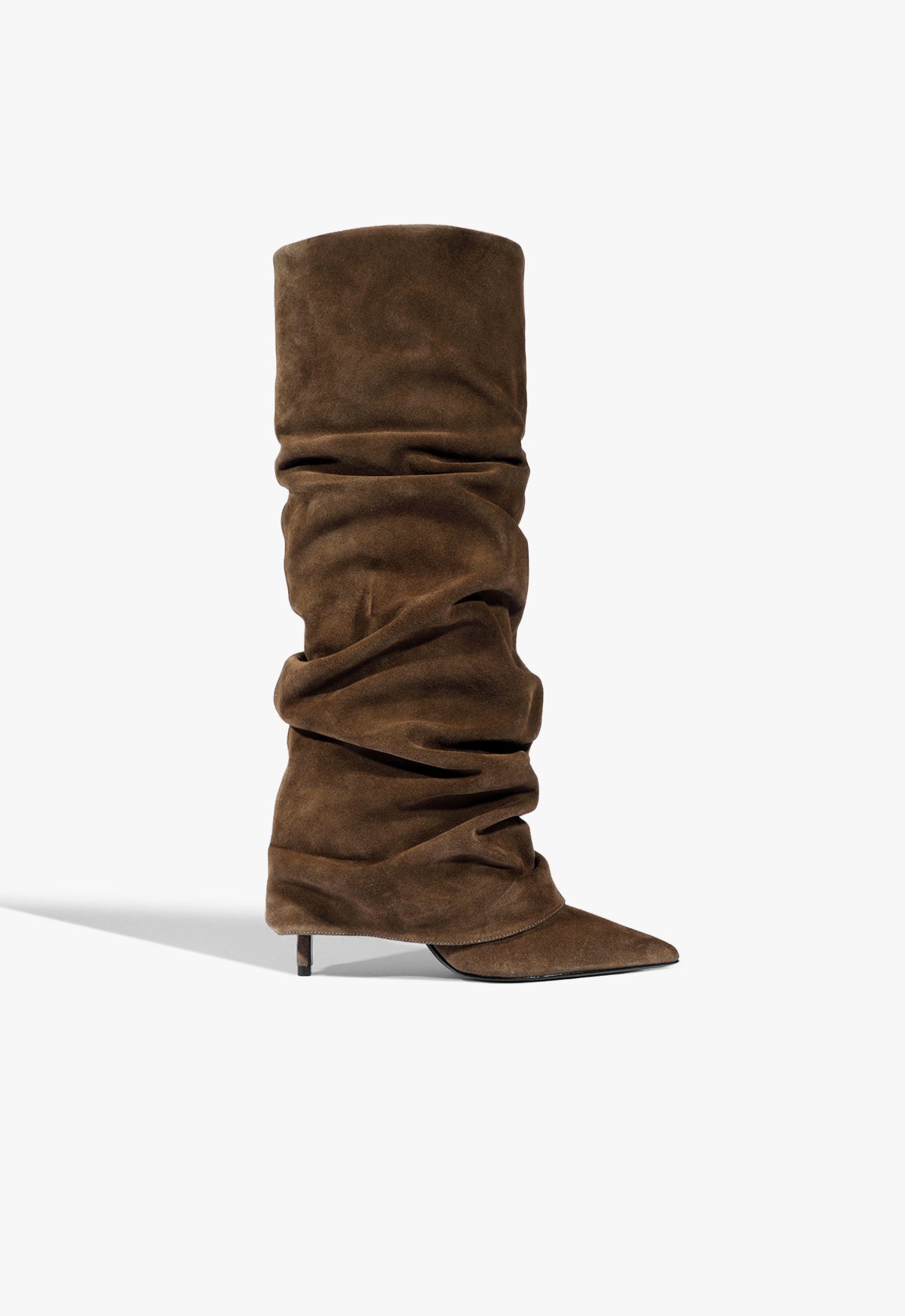 Mikki Up Cloak Suede Boot FALL 25 5 Pecan Brown Suede - Schutz Shoes