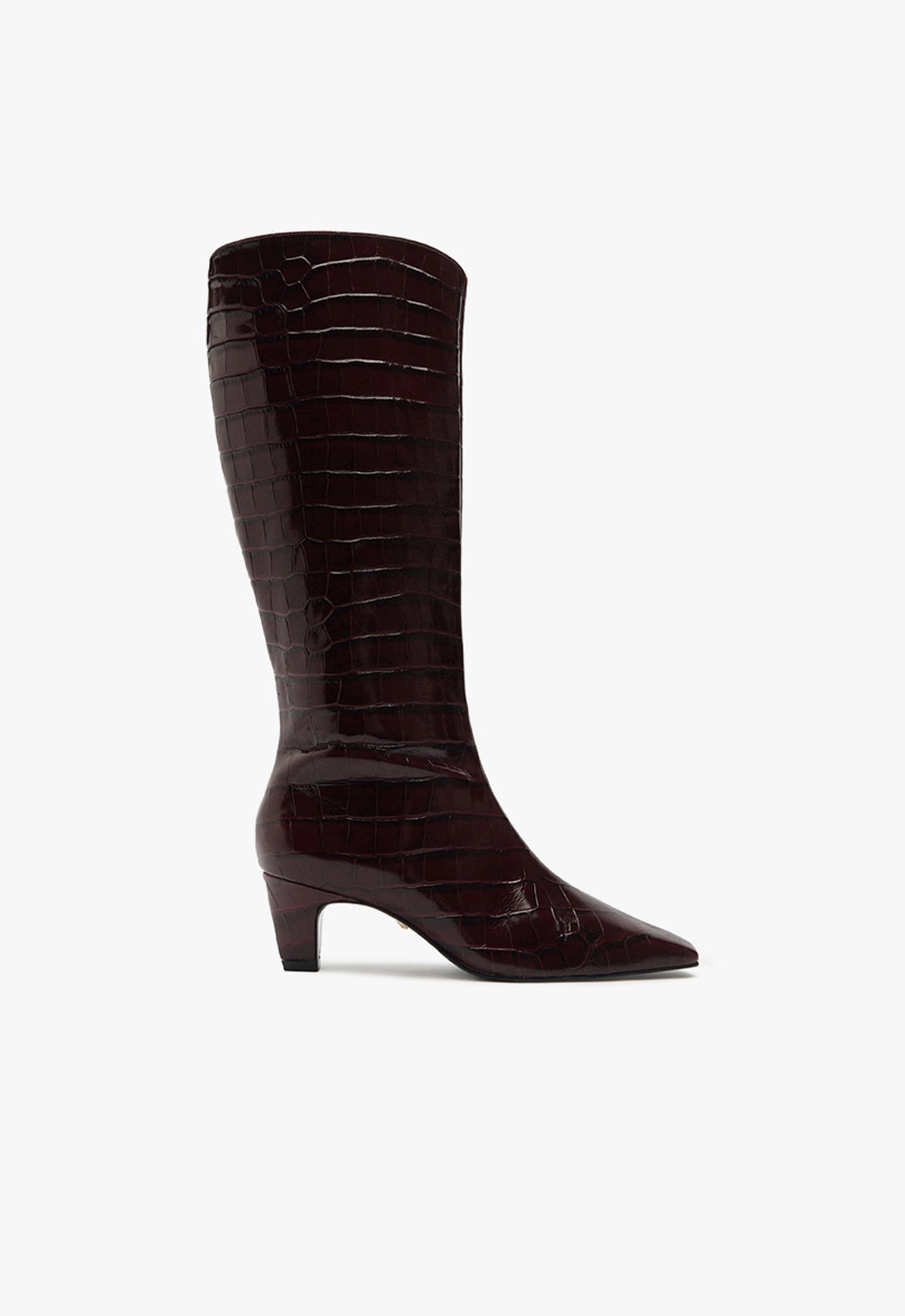 Dellia Up Boot Fall 24 5 Cherry Wine Leather - Schutz Shoes