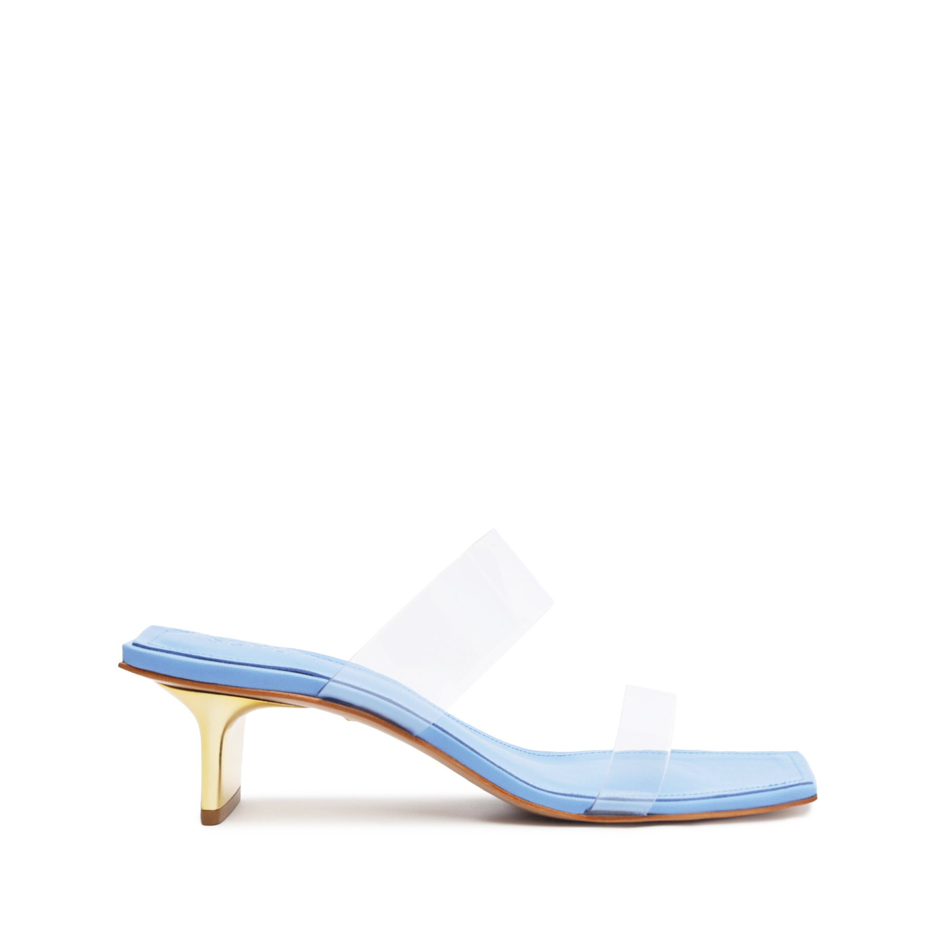 Ariella Tab Vinyl Sandal High Summer 24 5 Blue Vinyl - Schutz Shoes