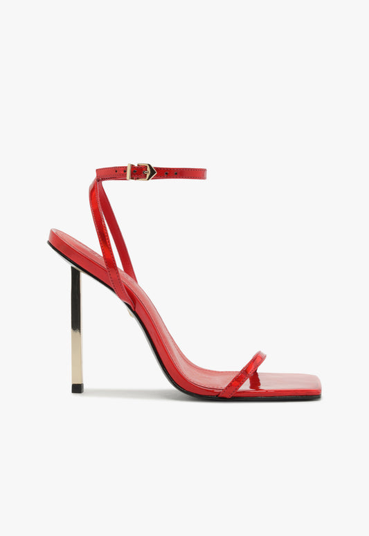 Sam Sandal Winter 24 5 Red Leather - Schutz Shoes