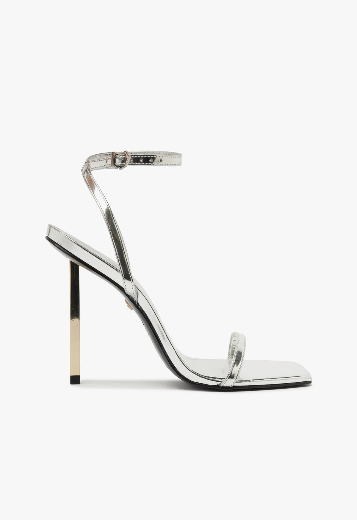 Sam Sandal Sandals Winter 24 5 Silver Specchio Leather - Schutz Shoes