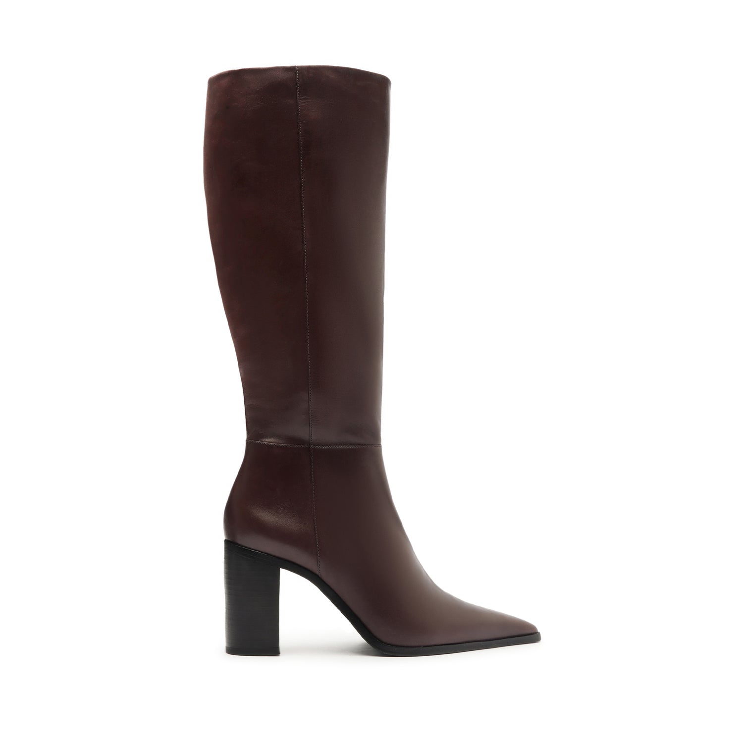 Mikki Up Block Boot Boots Fall 24 5 Brown Leather - Schutz Shoes