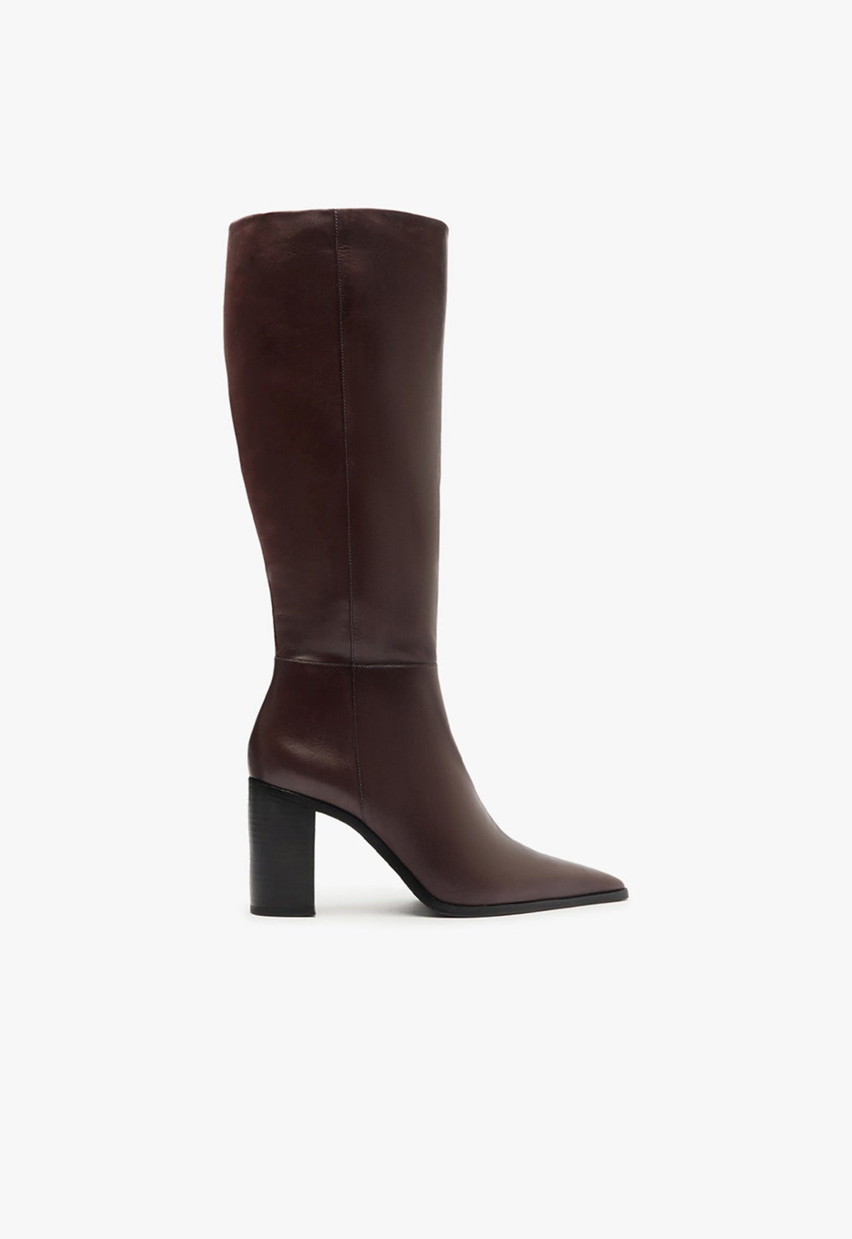 Mikki Up Block Boot Fall 24 5 Brown Leather - Schutz Shoes