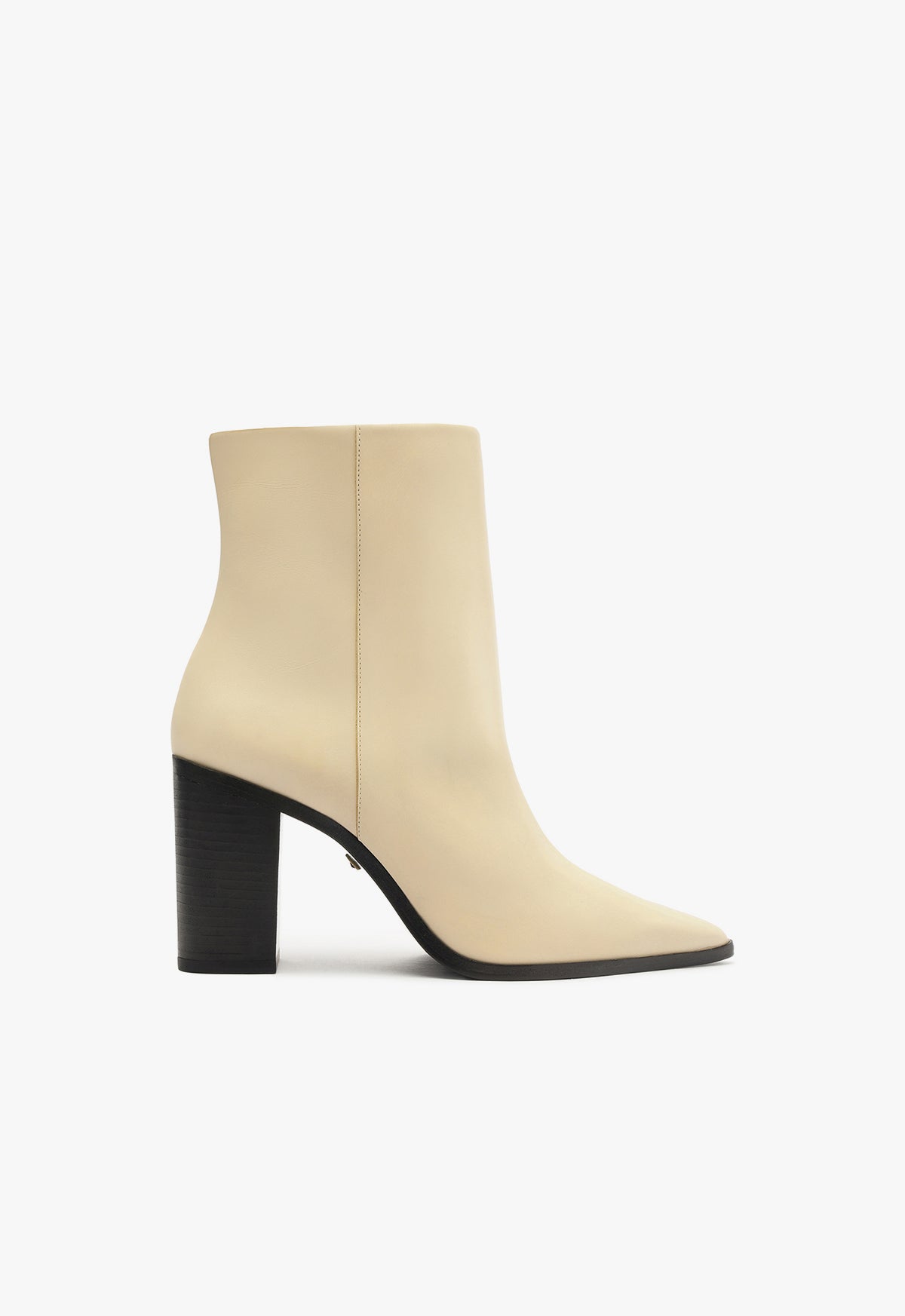 Mikki Block Bootie Booties Fall 24 5 Beige Leather - Schutz Shoes