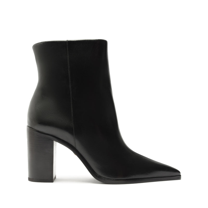 Mikki Block Bootie Booties Fall 24 5 Black Leather - Schutz Shoes