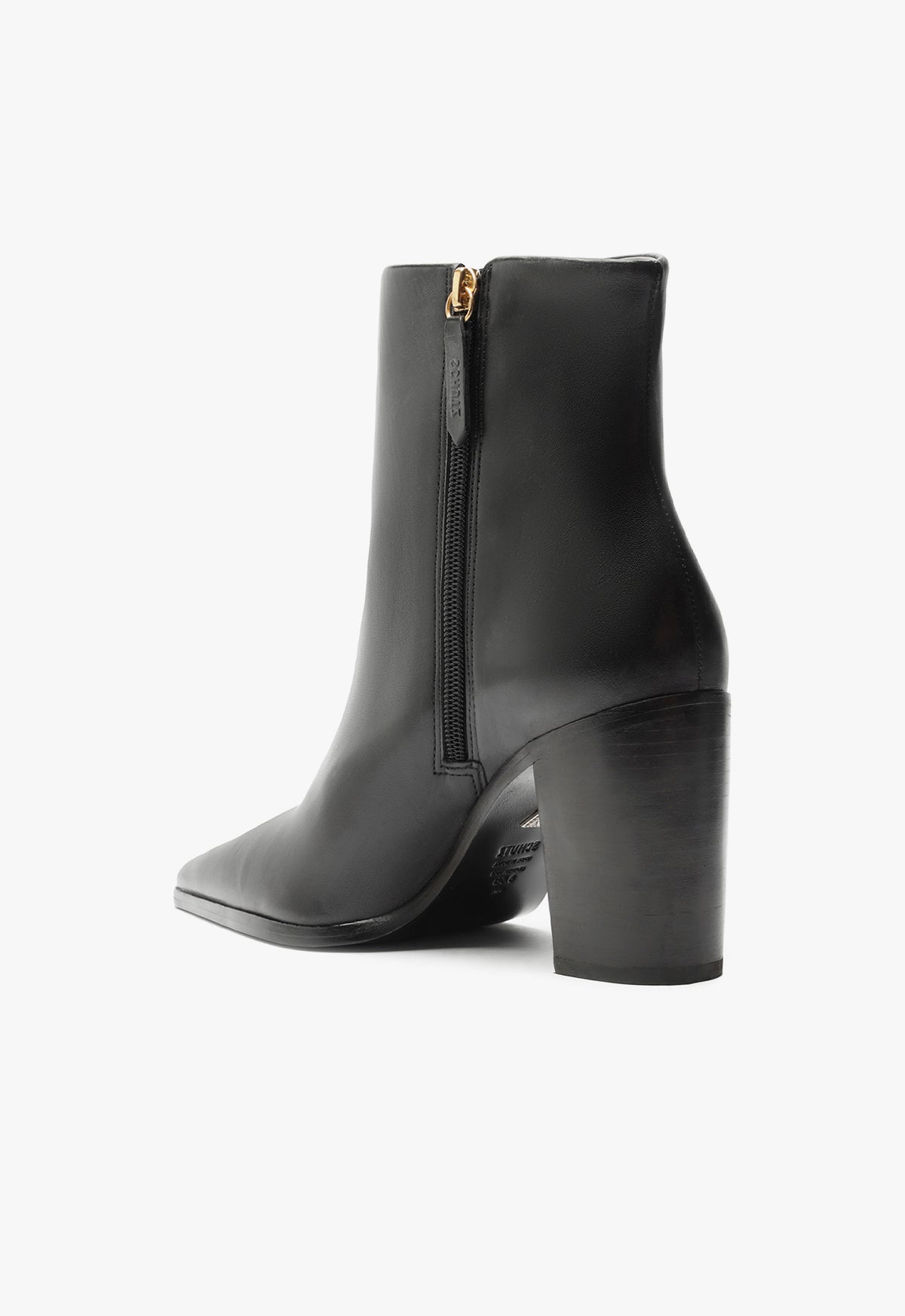 Black Pointed Toe Booties - Mikki Block Bootie - High Heel Booties