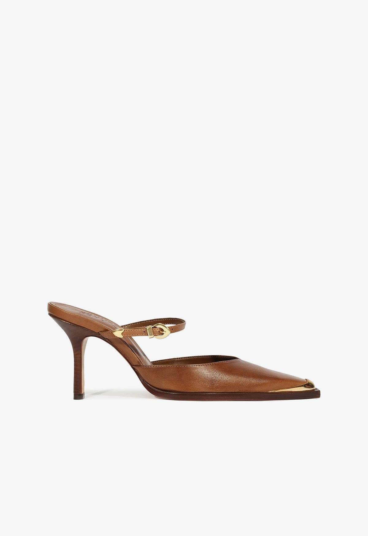 Charlotte Mule Pump Pumps Fall 24 5 Dark Caramel Atanado Leather - Schutz Shoes