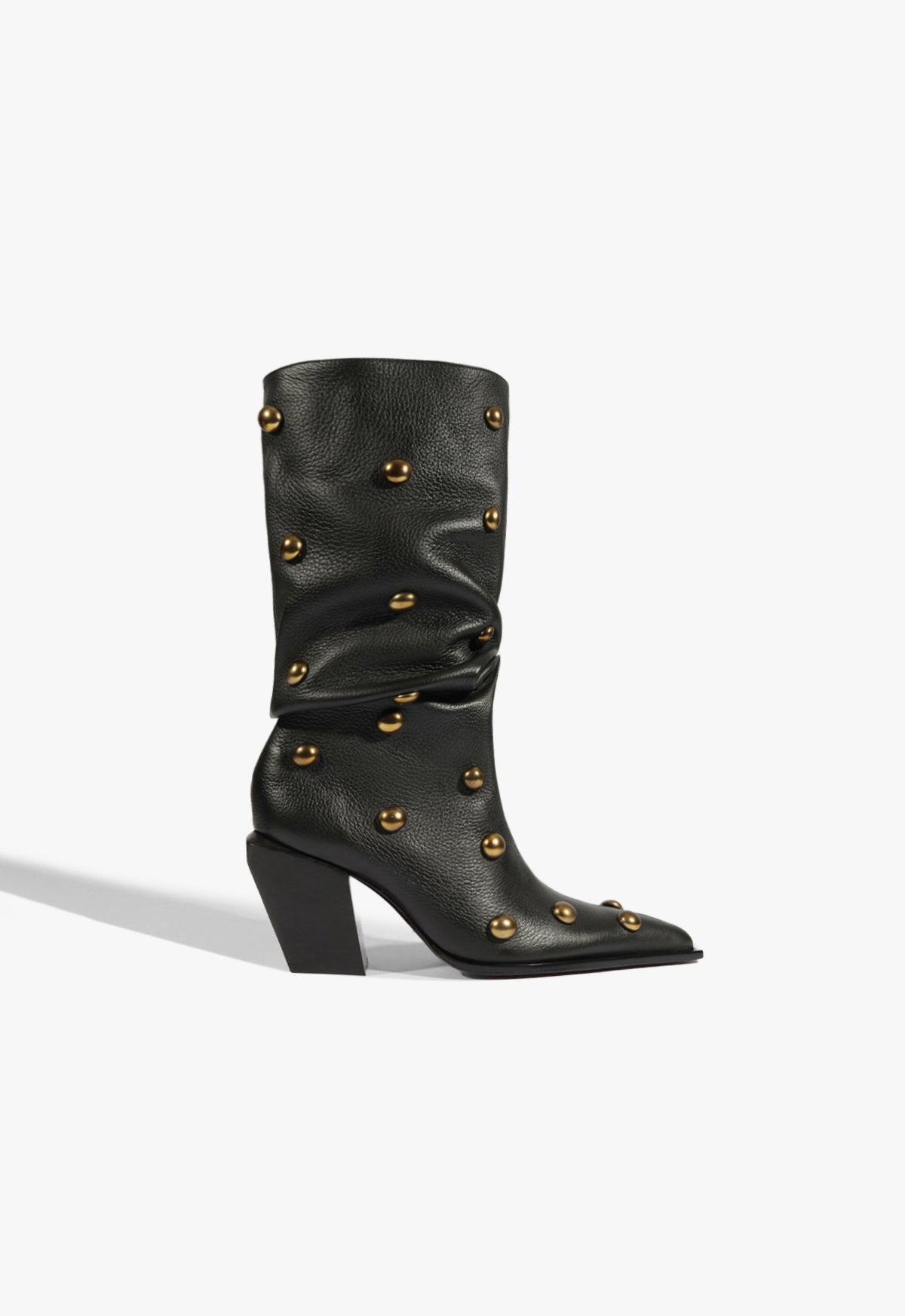 Tulsa Studs Leather Boot FALL 25 5 Black Leather - Schutz Shoes