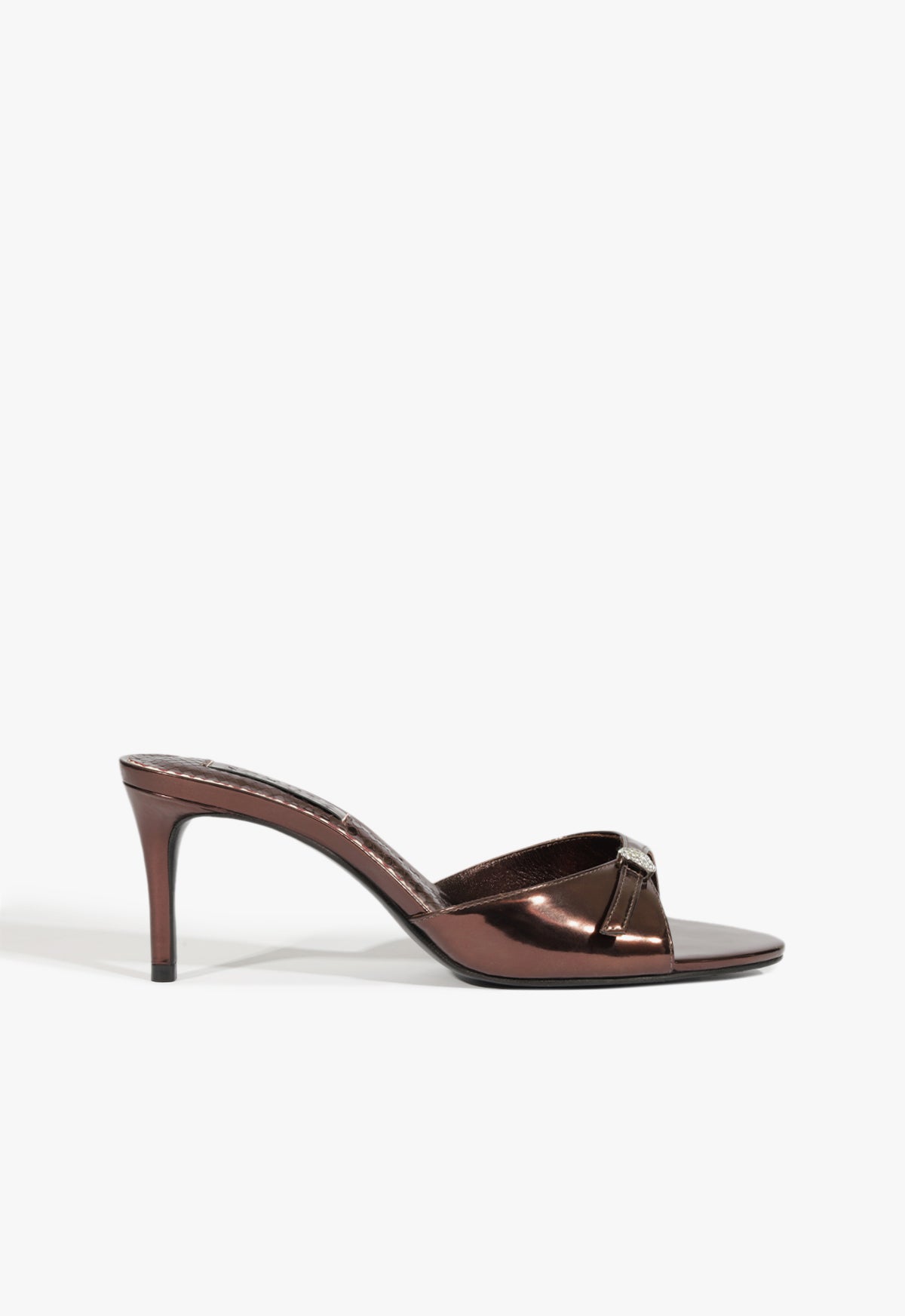 Jane Mule Sandal Sandals Winter 24 5 Dark Brown Specchio Leather - Schutz Shoes