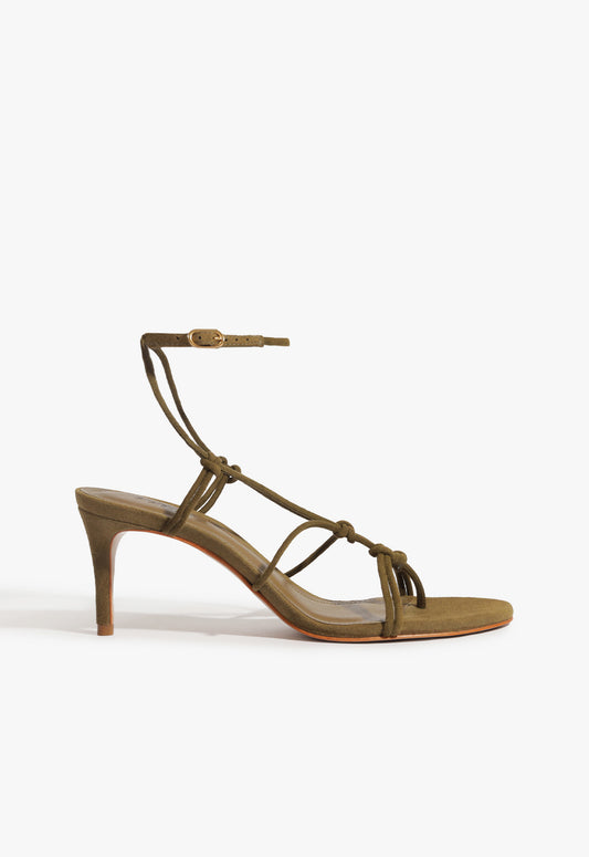 Calabria Mid Suede Sandal Spring 25 5 Green Suede - Schutz Shoes