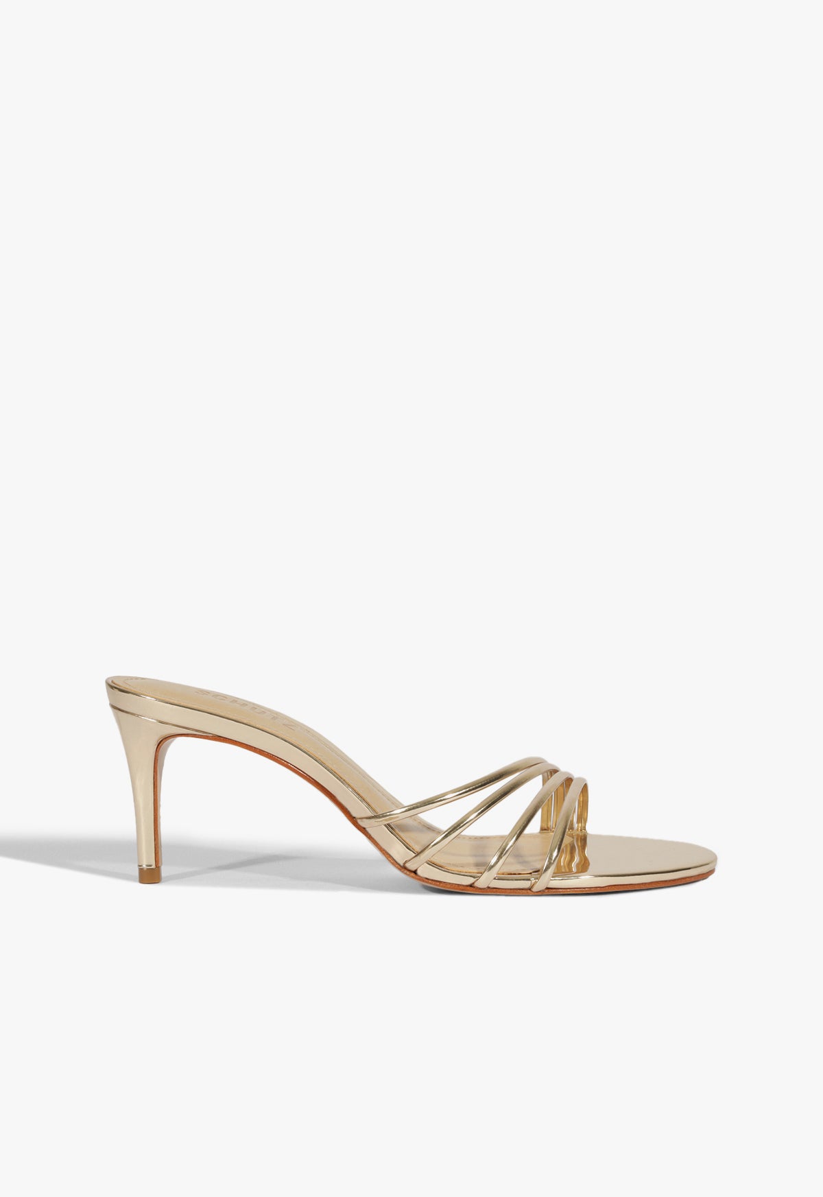 Inez Mule Leather Sandal Sandals Spring 25 5 Gold Metallic - Schutz Shoes