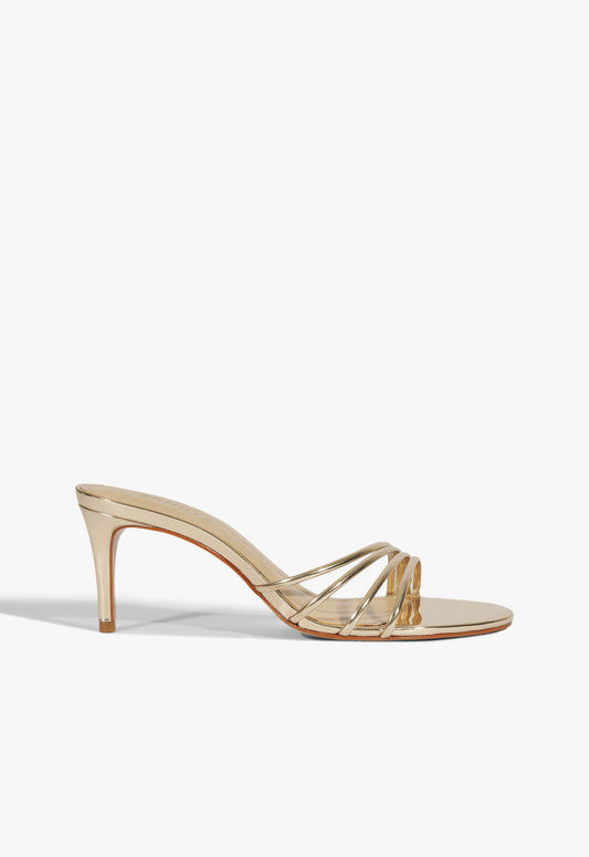 Inez Mule Leather Sandal Sandals Spring 25 5 Gold Metallic - Schutz Shoes