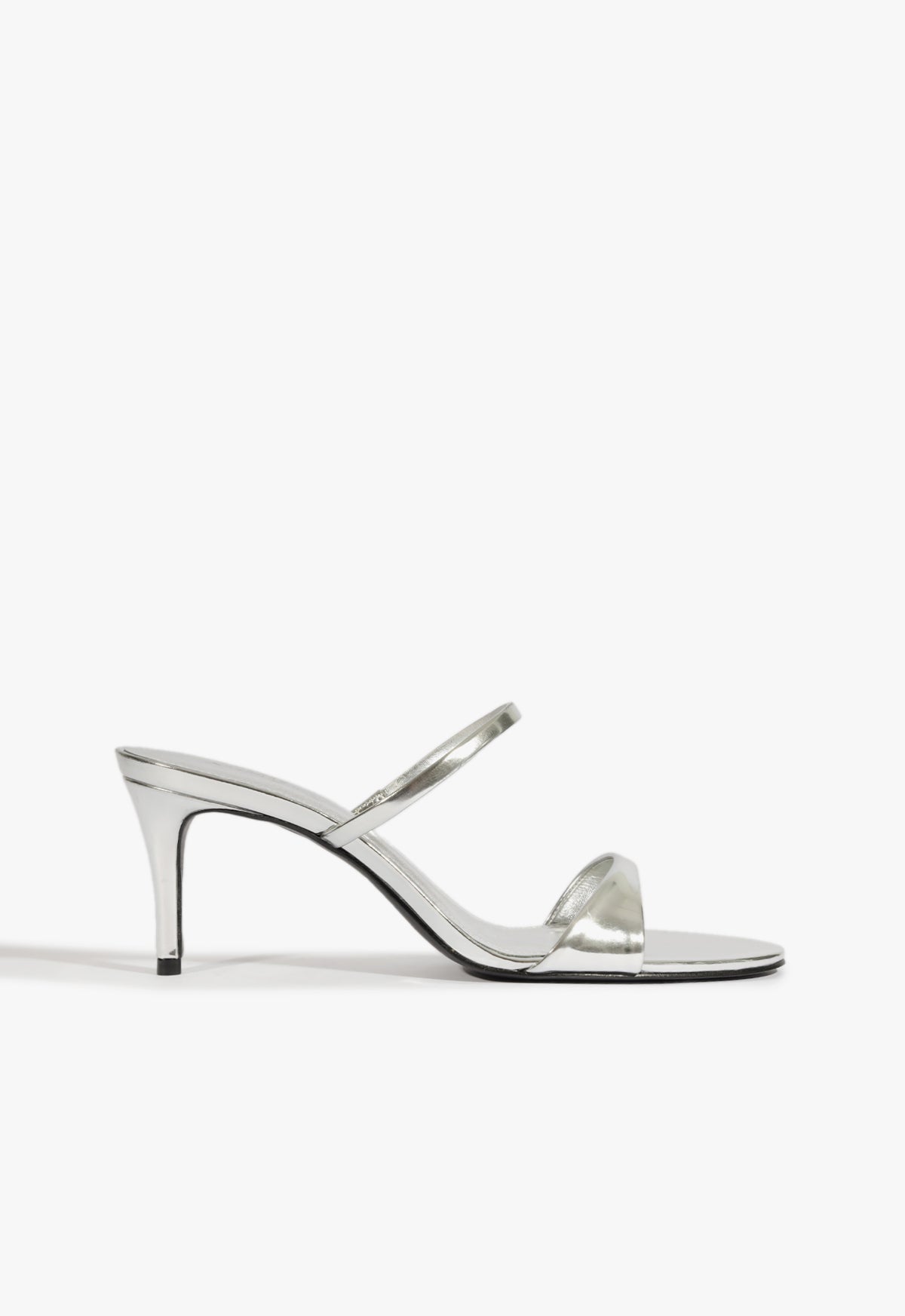 Jessica Mid Mule Metallic Sandal PRE FALL 25 5 Silver Metallic - Schutz Shoes