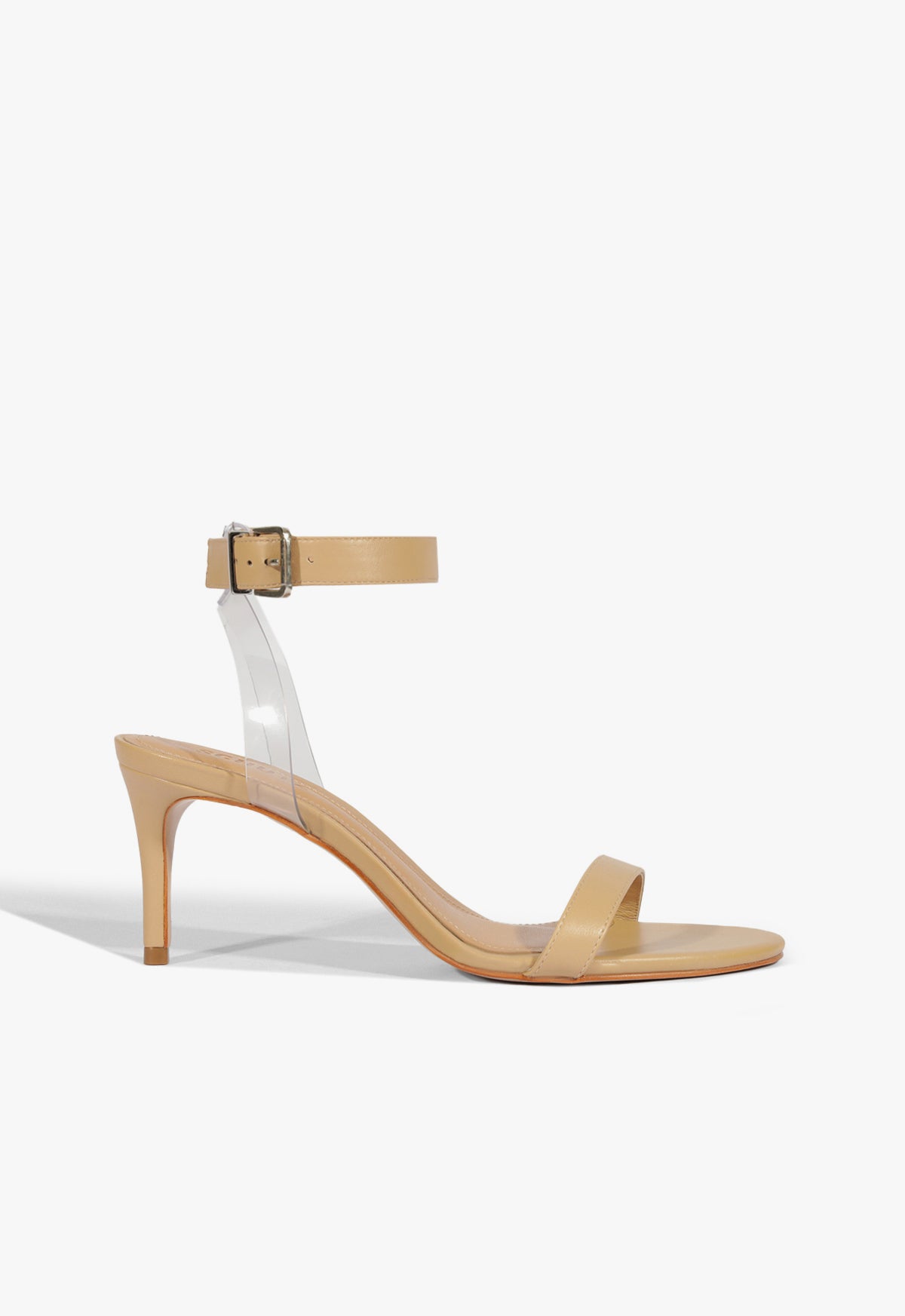 Irina Mid Leather Sandal Spring 25 5 Beige Leather - Schutz Shoes