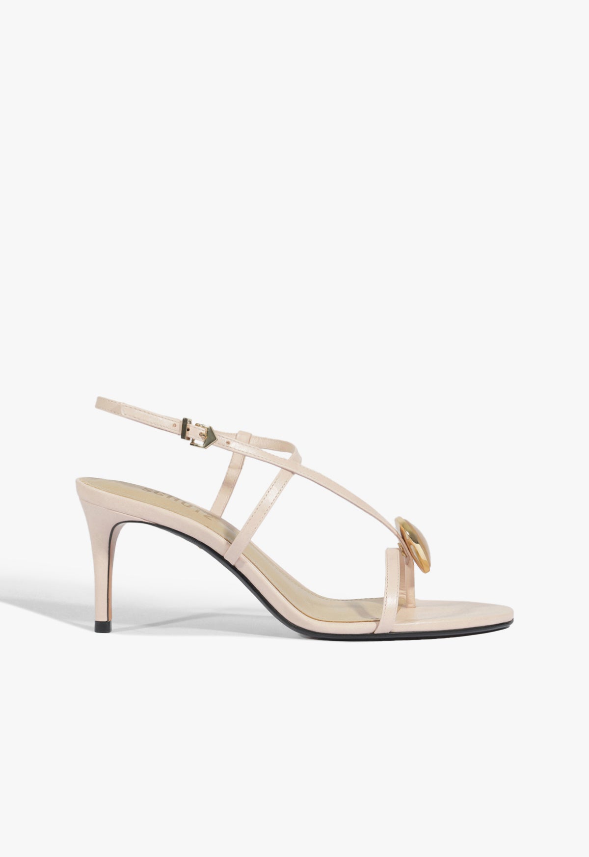 Azure Mid Embellished Leather Sandal Resort 26 5 Cotton Candy Leather - Schutz Shoes