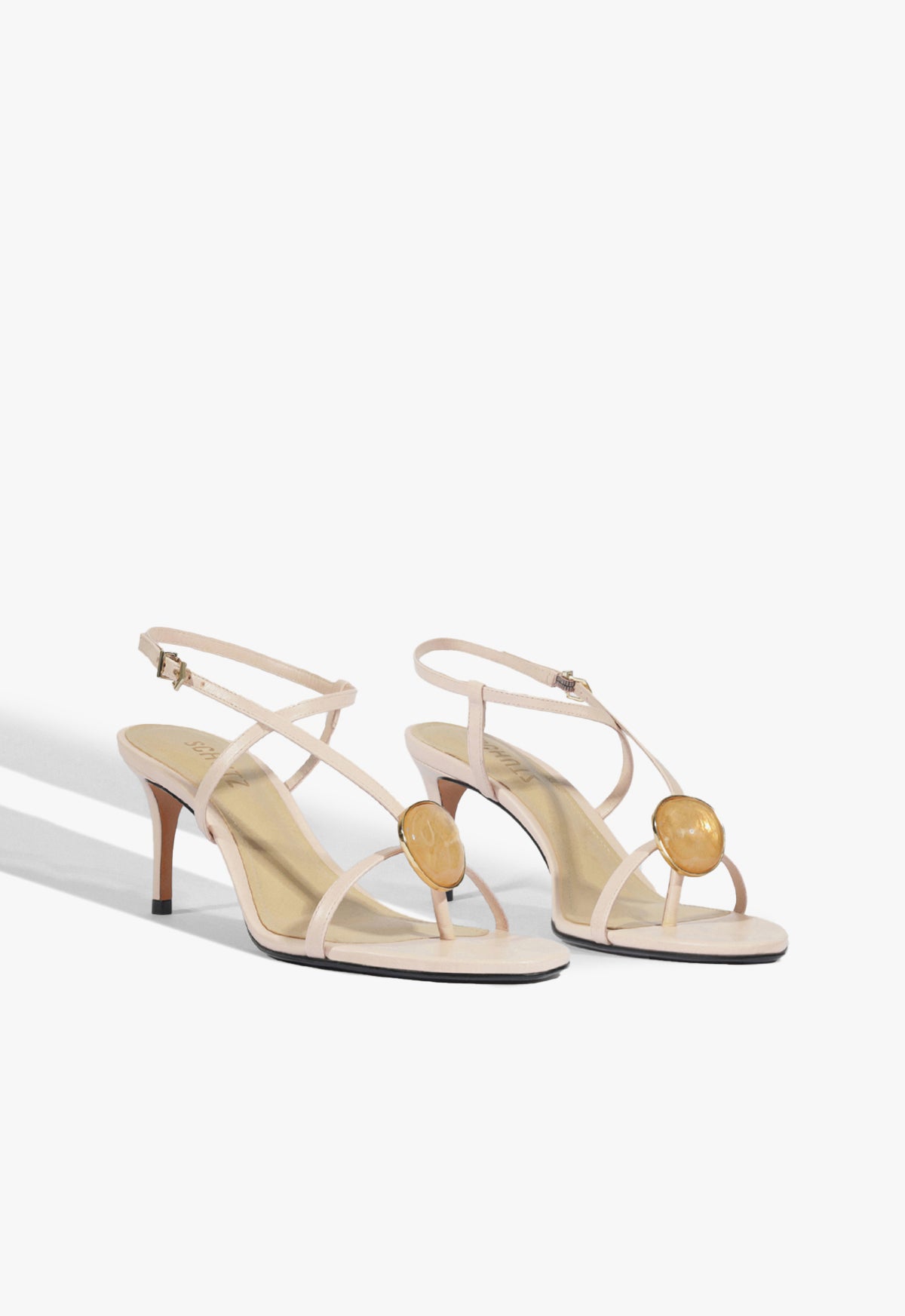 Azure Mid Embellished Leather Sandal Resort 26 - Schutz Shoes