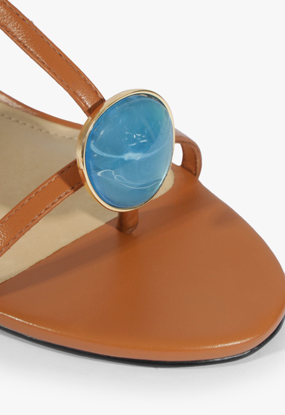 Azure Mid Embellished Leather Sandal Resort 26 - Schutz Shoes