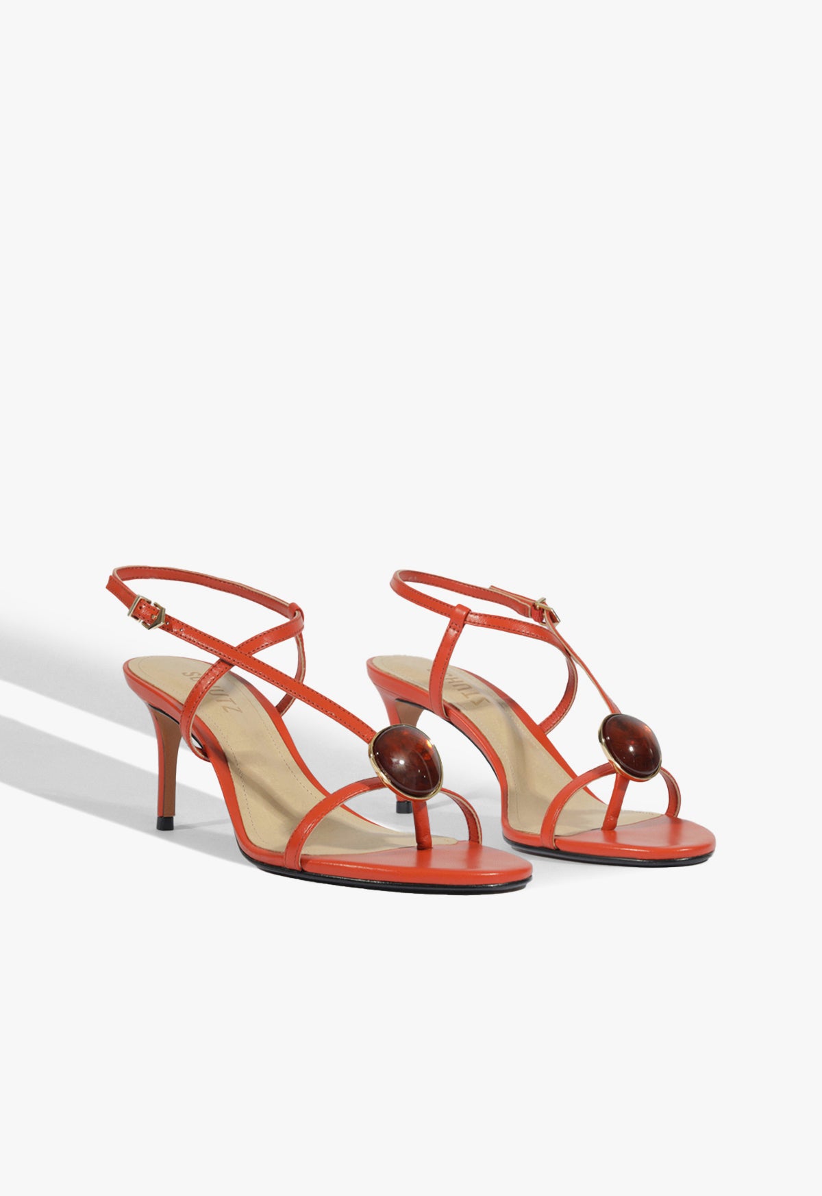 Azure Mid Embellished Leather Sandal Resort 26 - Schutz Shoes