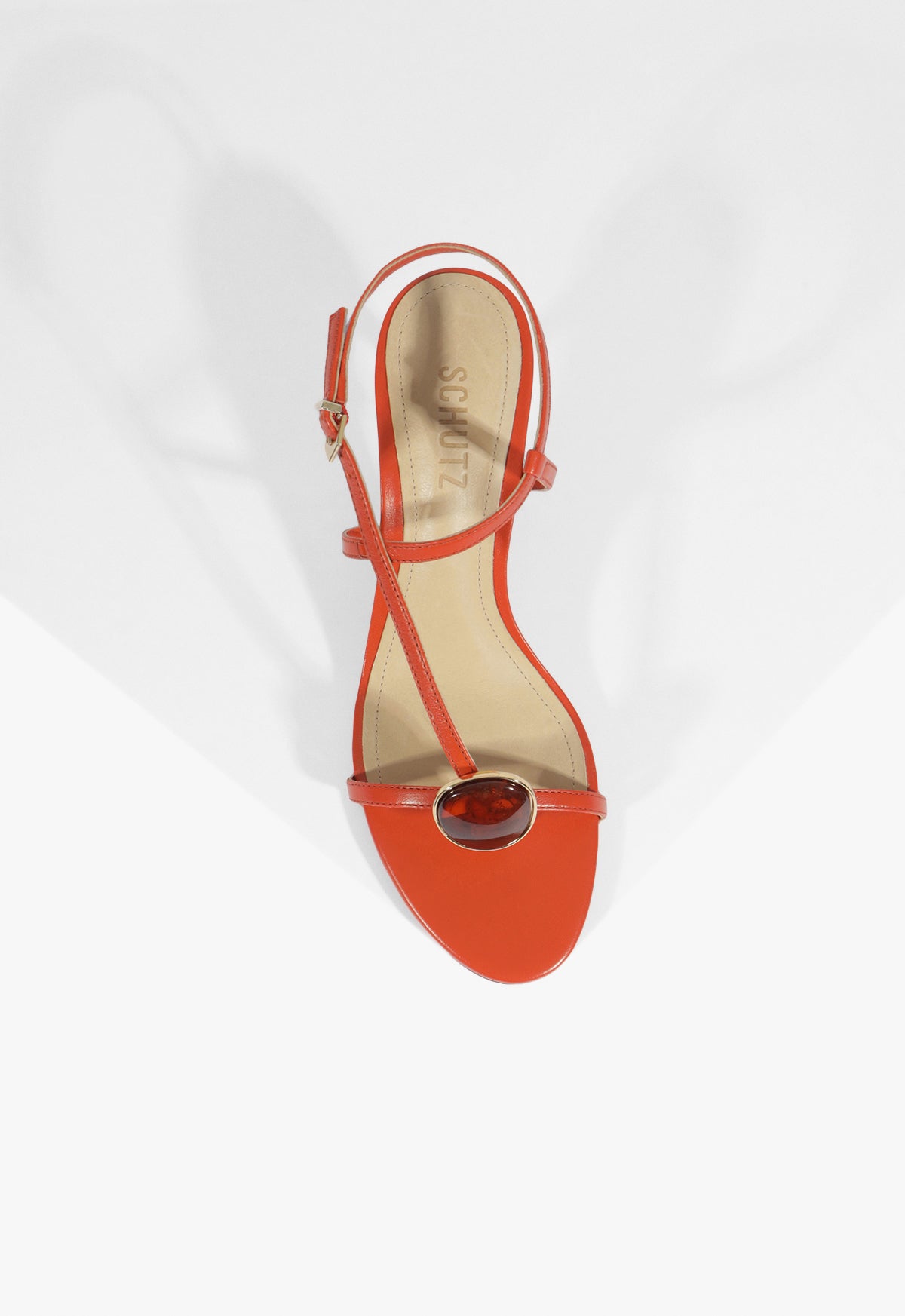 Azure Mid Embellished Leather Sandal Resort 26 - Schutz Shoes