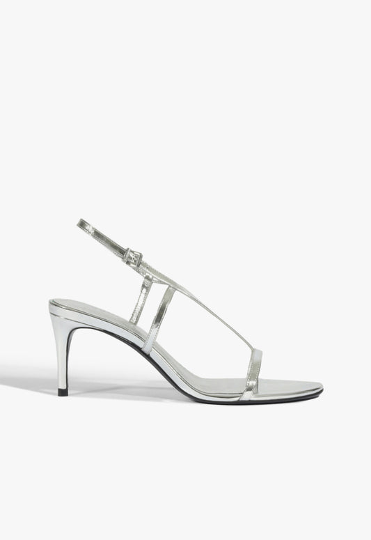 Azure Mid Metallic Sandal Resort 26 5 Silver Metallic - Schutz Shoes