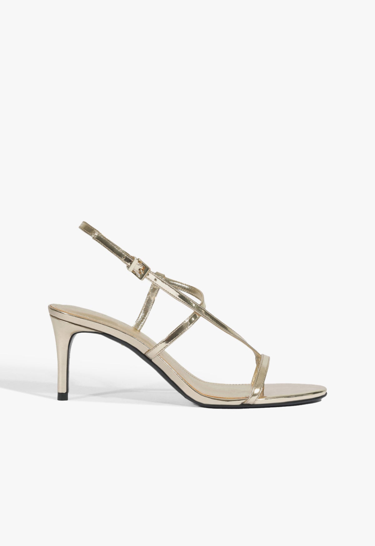 Azure Mid Metallic Sandal Resort 26 5 Platina Metallic - Schutz Shoes
