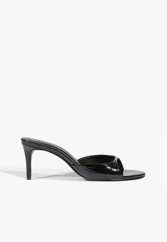 Arlette Mule Patent Leather Sandal 5 Black Patent - Schutz Shoes