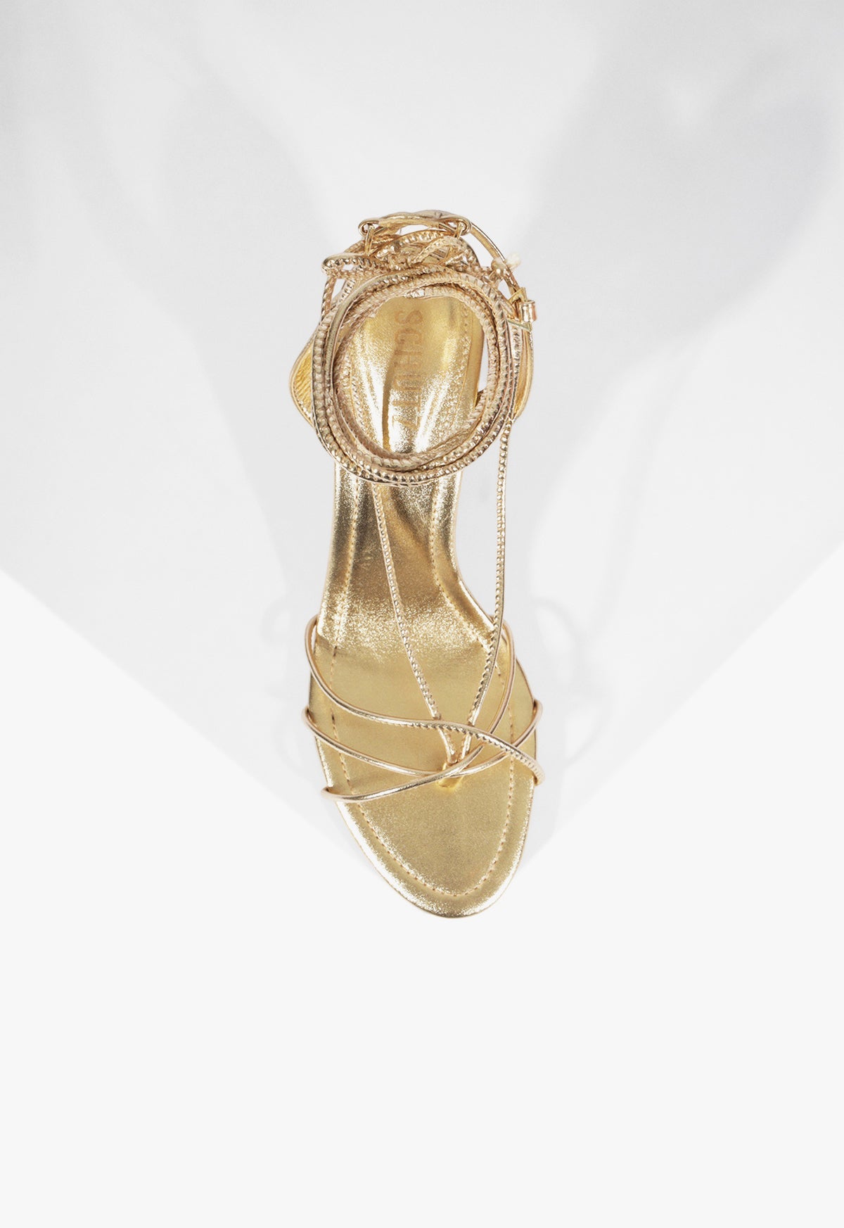 Demetria Mid Metallic Leather Sandal - Schutz Shoes