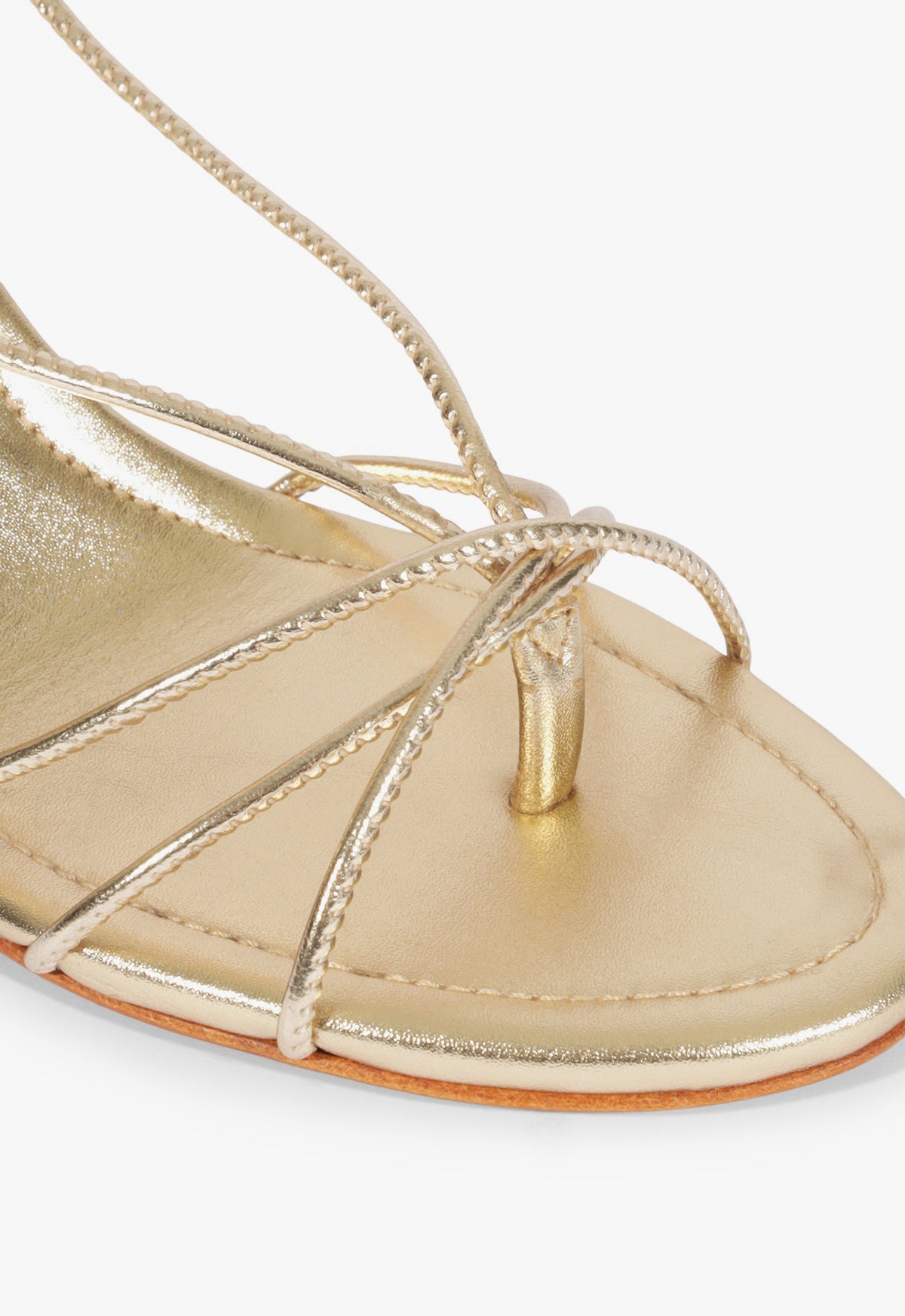 Demetria Mid Metallic Leather Sandal - Schutz Shoes