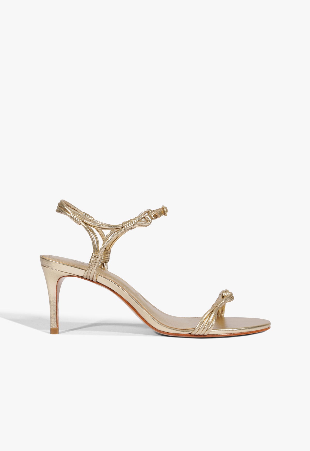 Nara Mid Metallic Sandal 5 Platinum Metallic - Schutz Shoes