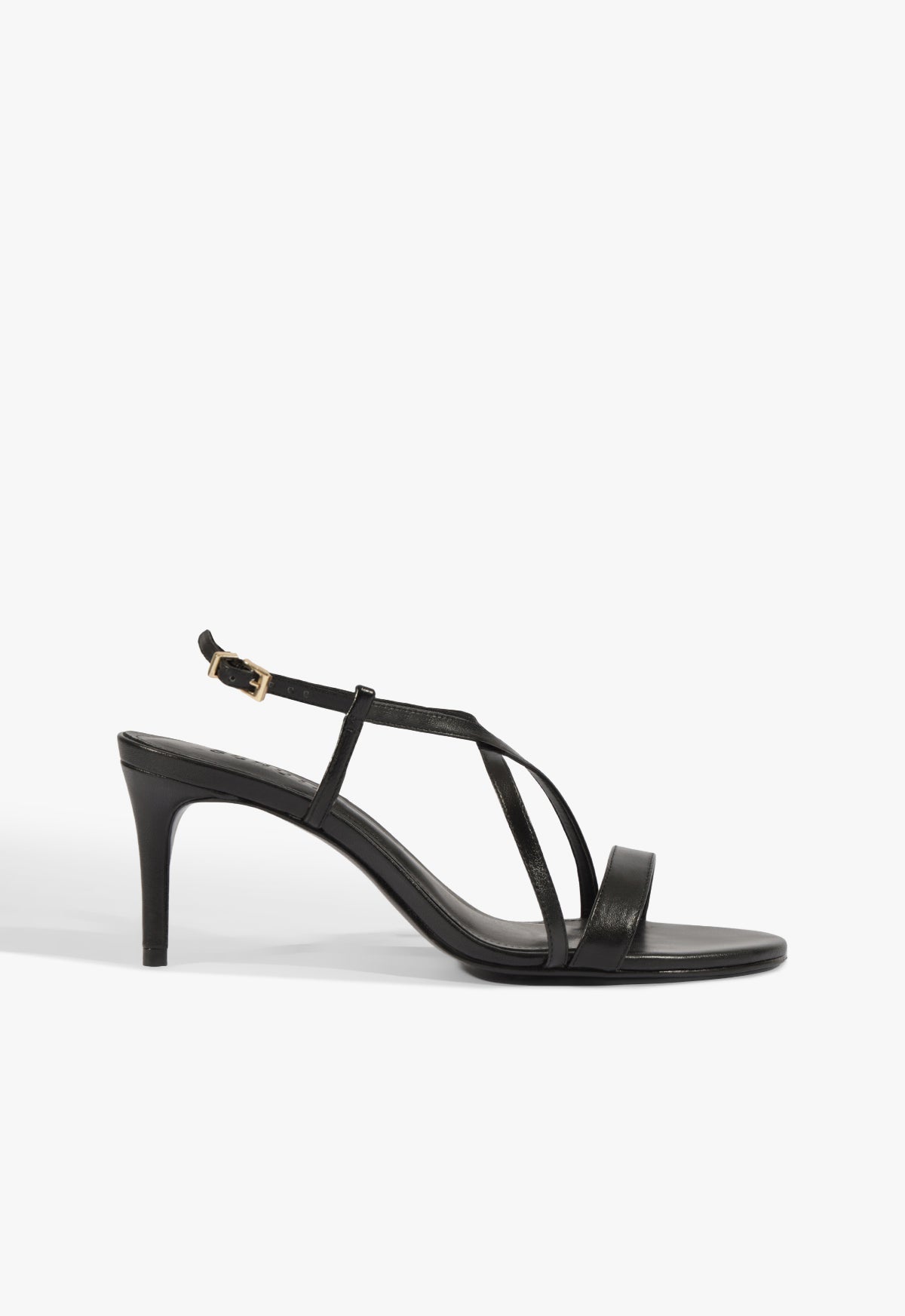 Avaline Leather Stiletto Sandal 5 Black Leather - Schutz Shoes