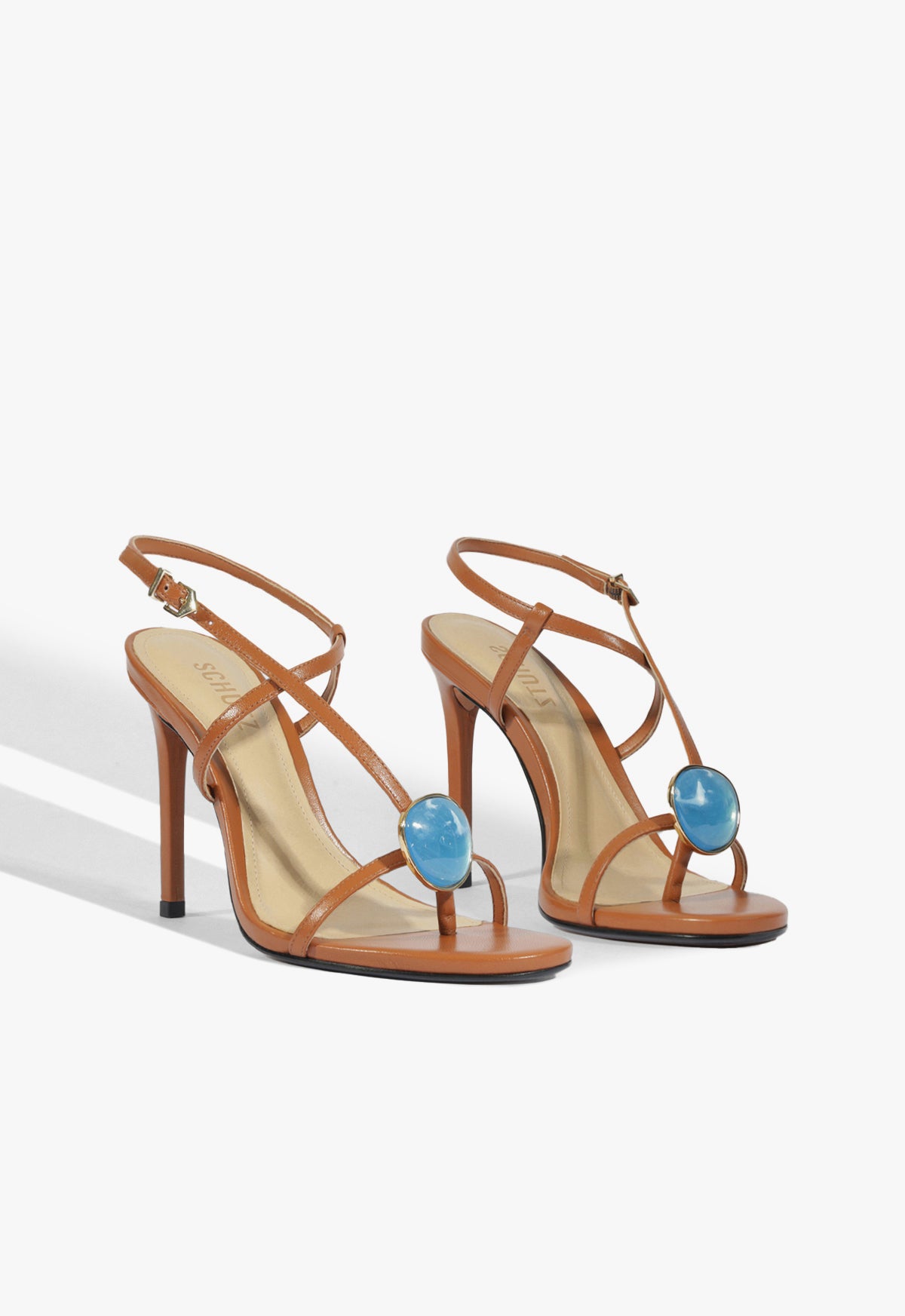 Azure Embellished Leather Sandal Resort 26 - Schutz Shoes