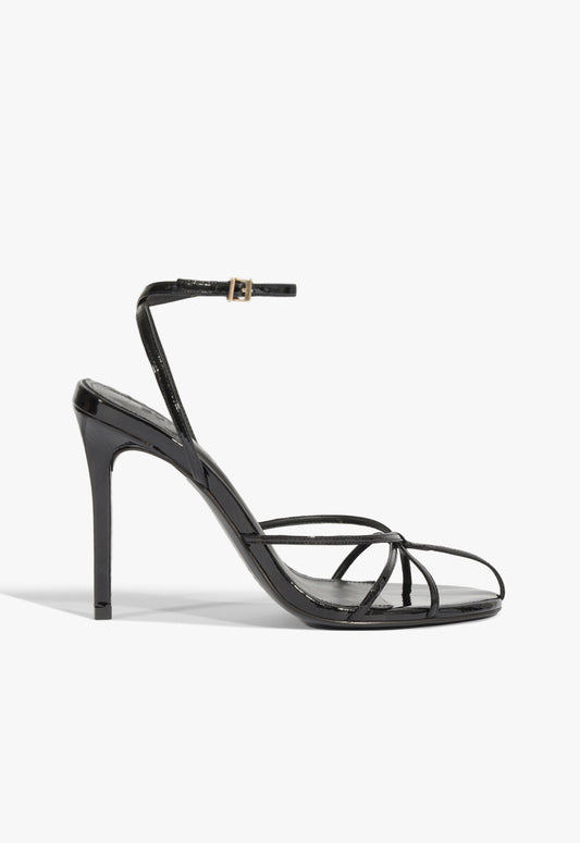 Iris Patent Leather Sandal 5 Black Patent - Schutz Shoes