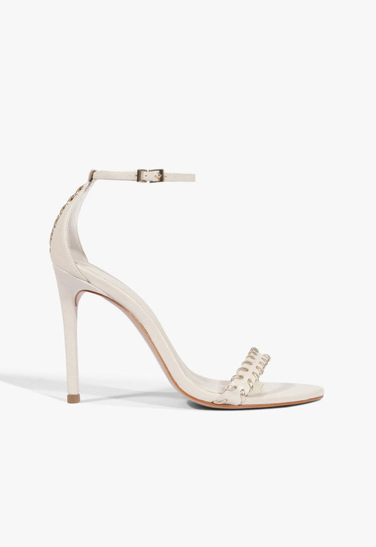 Rhea Sewing Sandal 5 Sugar White Leather - Schutz Shoes