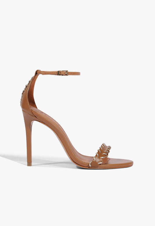 Rhea Sewing Sandal 5 Miele Leather - Schutz Shoes