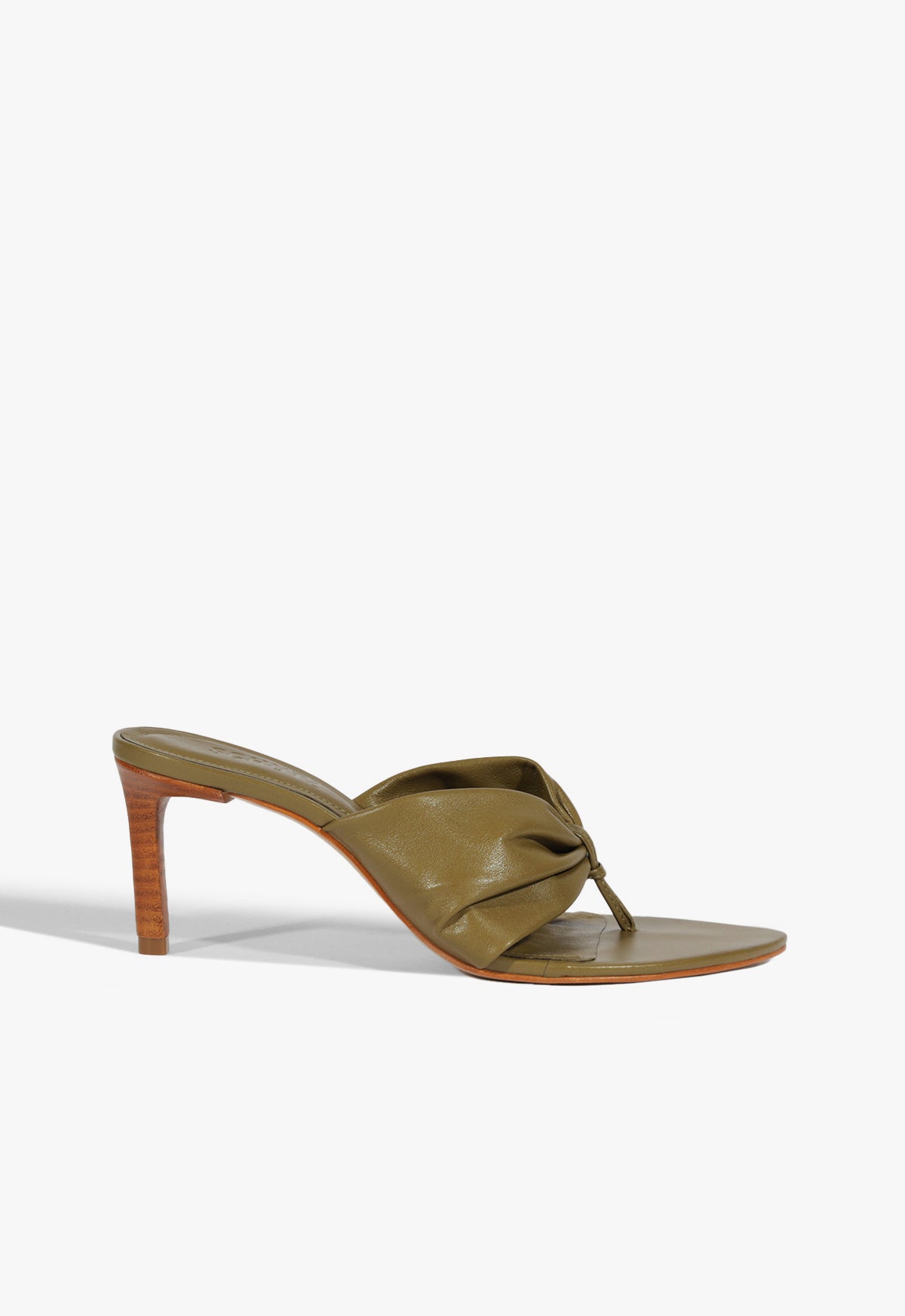 Lori Mid Leather Sandal Sandals Spring 25 5 Green Leather - Schutz Shoes