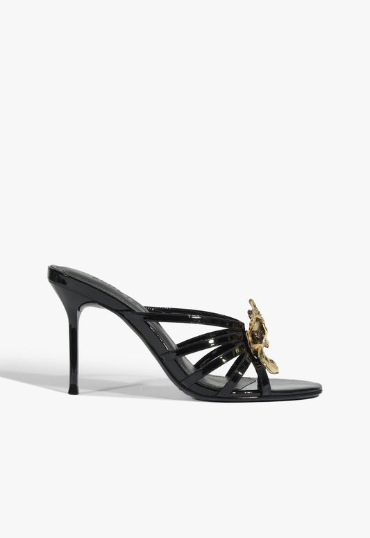Flora Mule Patent Sandal Resort 26 5 Black Patent - Schutz Shoes