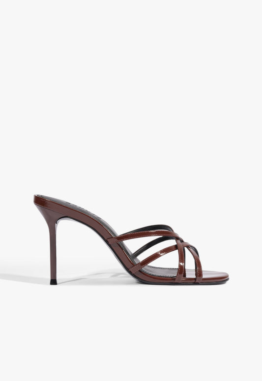 Marion Patent Sandal 5 Port Burgundy Patent - Schutz Shoes